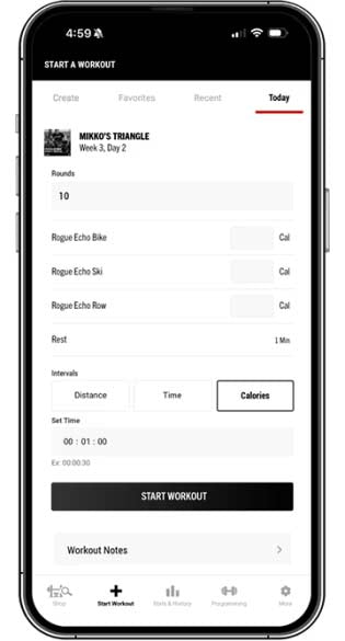 Rogue App トレーニングプログラム連携